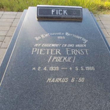 FICK Pieter Ernst 1939-1986