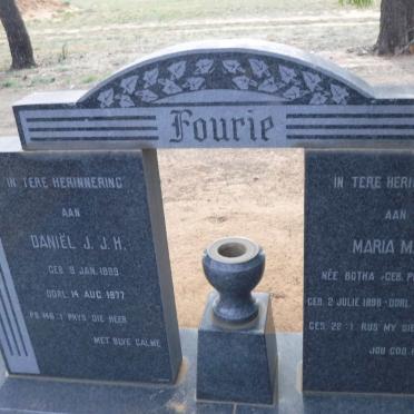 FOURIE Daniël J.J.H. 1899-1977 &amp; Maria M.S. voorheen BOTHA nee PRETORIUS 1896-1970