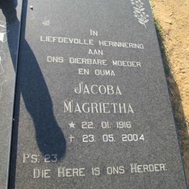 GRUNDLINGH Jacoba Magrietha 1916-2004