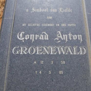 GROENEWALD Conrad Anton 1958-1985