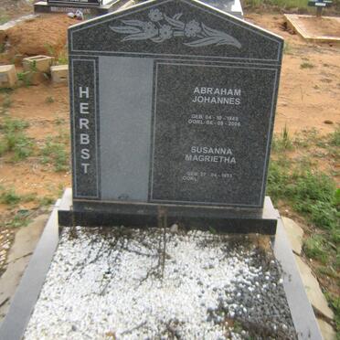 HERBST Abraham Johannes 1949-2006 &amp; Susanna Magrietha 1953-