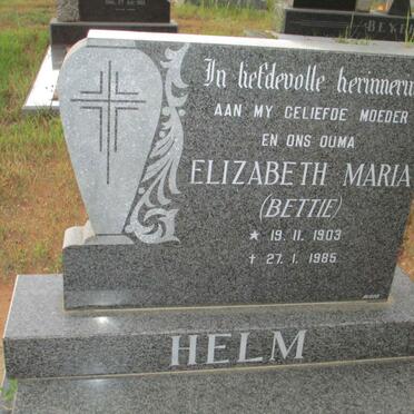 HELM Elizabeth Maria 1903-1985