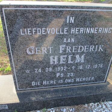 HELM Gert Frederik 1932-1976