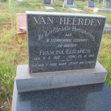 HEERDEN Francina Elizabeth, van 1902-1968
