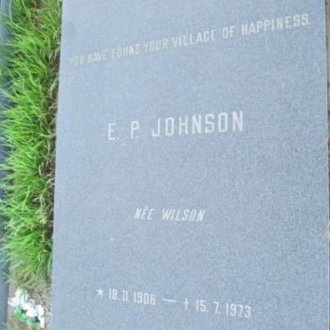 JOHNSON E.P. nee WILSON 1906-1973