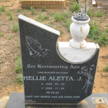 JONGE Hellie Aletta J., de 1925-2006
