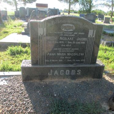 JACOBS Willem Nicolaas 1876-1956 &amp; Anna Maria Magdalena KOTZE 1881-1973