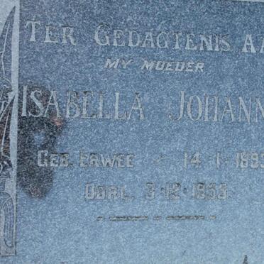 KLOPPER Isabella Johanna nee ERWEE 1893-1955