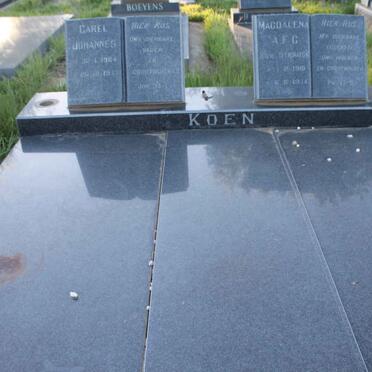 KOEN Karel Johannes 1904-1977 &amp; Magdalena A.F.C. STRAUSS 1910-1974