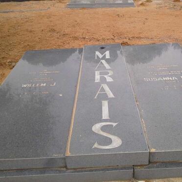 MARAIS Willem J. 1921- &amp; Susanna P.J. 1923-1993
