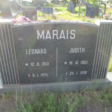 MARAIS Leonard 1913-1975 &amp; Judith 1903-1990
