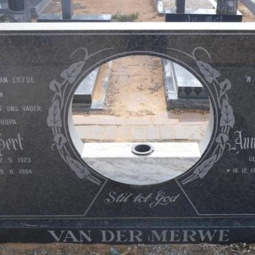 MERWE Gert, van der 1923-1984 &amp; Anna Johanna REYNDERS 1933-