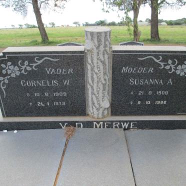 MERWE Cornelis W., v.d. 1909-1979 &amp; Susanna A. 1909-1986