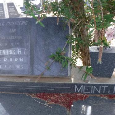 MEINTJIES Hendrik B.L. 1904-1986 &amp; Anna C.P. 1907-1993