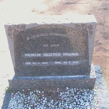 MAGNUS Wilhelm Siegfried 1860-1950