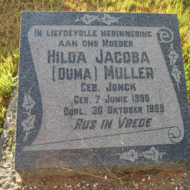 MULLER Hilda Jacoba nee JONCK 1890-1959