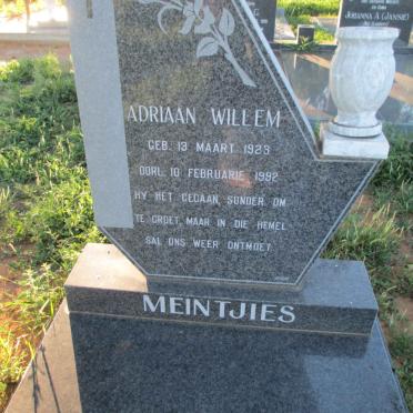 MEINTJIES Adriaan Willem 1923-1992