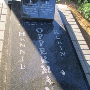 OPPERMAN Hennie 1955-2013 &amp; Klein 1957-