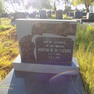 PLESSIS Agatha M., du 1947-1976