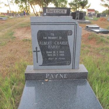 PAYNE Albert Charlie Harry 1889-1968