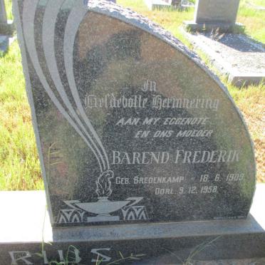 PRETORIUS Barend Frederik nee BREDENKAMP 1909-1958