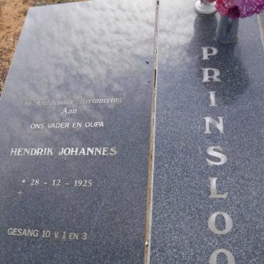 PRINSLOO Hendrik Johannes 1925- &amp; Anna Catharina Sophia SWANEPOEL 1922-2005