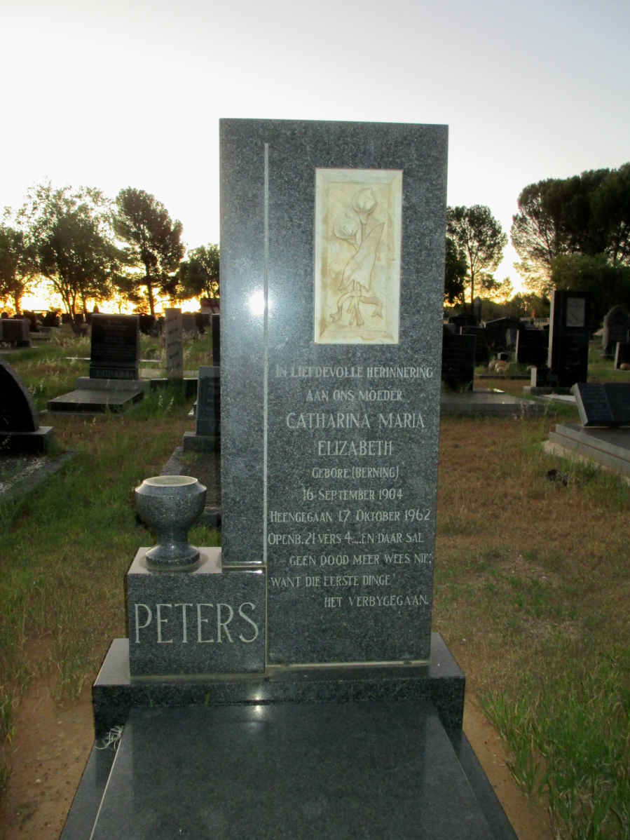 PETERS Catharina Maria Elizabeth nee BERNING 1904-1962