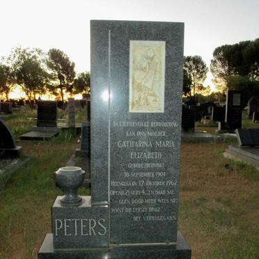 PETERS Catharina Maria Elizabeth nee BERNING 1904-1962