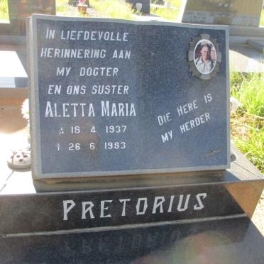 PRETORIUS Aletta Maria 1937-1983