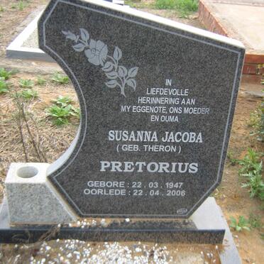 PRETORIUS Susanna Jacoba nee THERON 1947-2006
