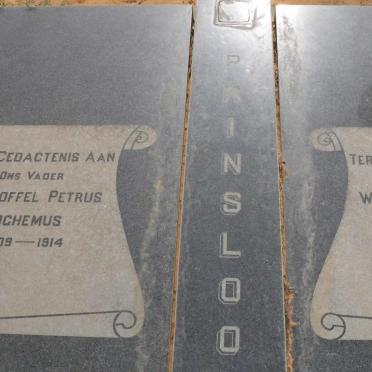 PRINSLOO Christoffel Petrus Jochemus 1839-1914 &amp; Willemina Christina DE KLERK 1872-1965