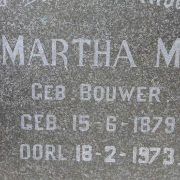NIEKERK Martha M., van nee BOUWER 1879-1973