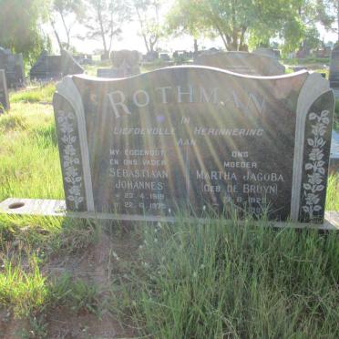 ROTHMAN Sebastiaan Johannes 1919-1975 &amp; Martha Jacoba DE BRUYN 1923-1992
