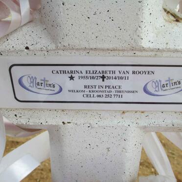 ROOYEN Catharina Elizabeth, van 1955-2014