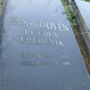 ROOYEN Petrus Frederik, van 1910-1996