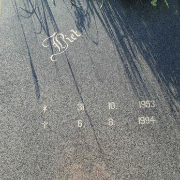 RHEEDER Piet 1953-1994