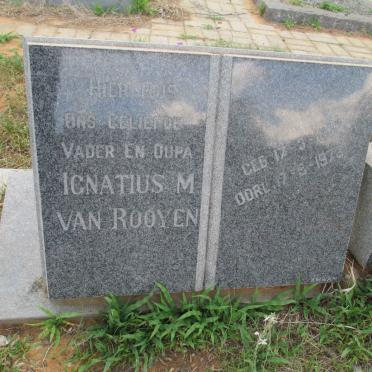 ROOYEN Ignatius M., van 18?7-1978