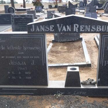 RENSBURG Jesaja J., Janse van 1923-1988 &amp; Petronella A.M. SMITH 1927-1990