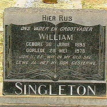 SINGLETON William 1895-1978