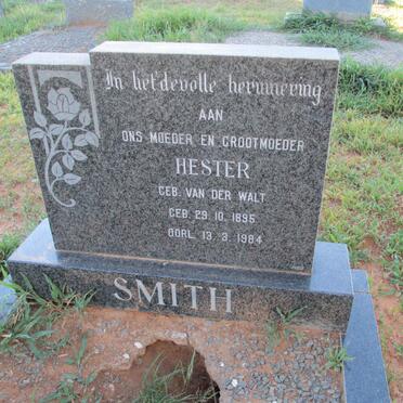 SMITH Hester nee VAN DER WALT 1895-1984