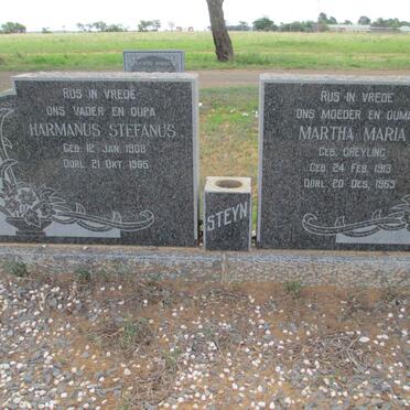 STEYN Harmanus Stefanus 1908-1965 &amp; Martha Maria GREYLING 1913-1965