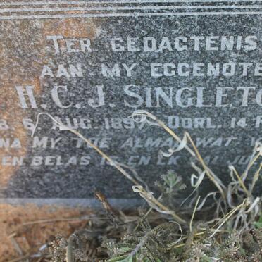 SINGLETON H.C.J. 1897-1956