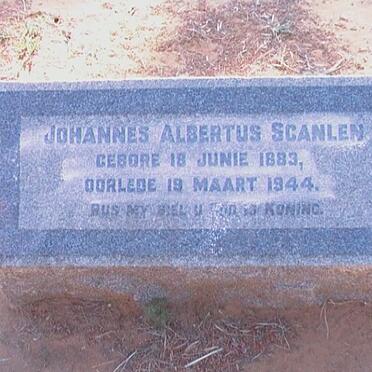 SCANLEN Johannes Albertus 1883-1944