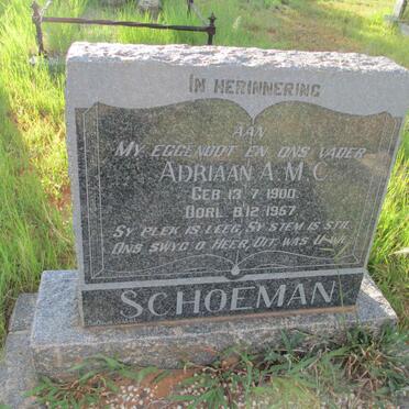 SCHOEMAN Adriaan A.M.C. 1900-1957