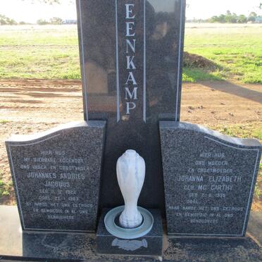 STEENKAMP Johannes Andries Jacobus 1922-1983 &amp; Johanna Elizabeth McCARTHY 1935-