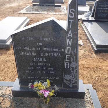 STANDER Carel Hendrik 1911-1981 &amp; Susanna Dorethea Maria COETZEE 1915-1982