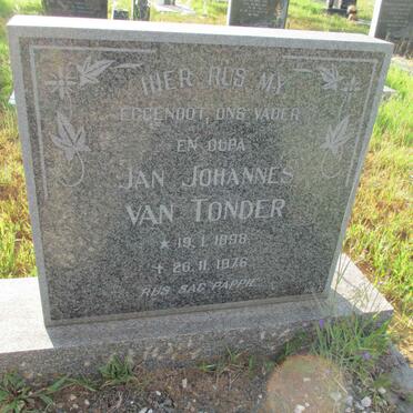 TONDER Jan Johannes, van 1898-1976