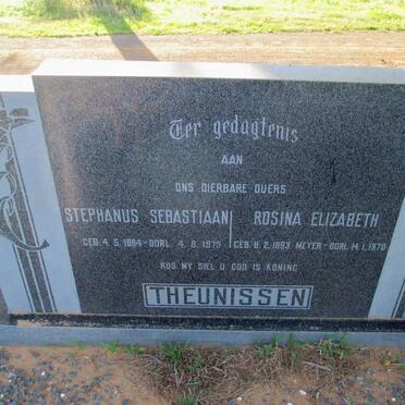 THEUNISSEN Stephanus Sebastiaan 1884-1975 &amp; Rosina Elizabeth MEYER 1893-1970