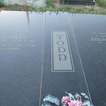 TODD Charles 1926-1990 &amp; Josephine 1930-2013
