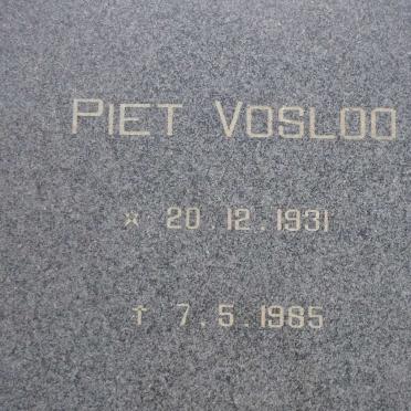 VOSLOO Piet 1931-1985